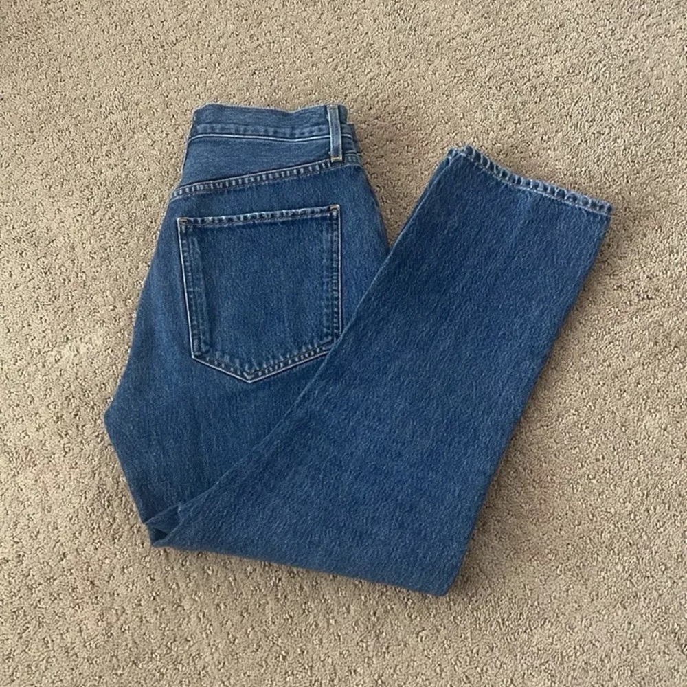 Agolde Women's Straight Leg Jeans in Dark Blue - Picture 9 of 9